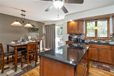 Kitchen open to dining room