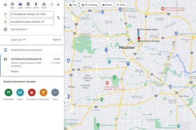 Two-minute drive to downtown Houston