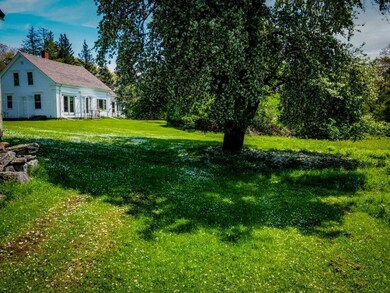 Facing north on property