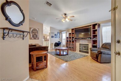 Vaulted Ceilings in Living Room with Fireplace