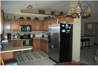 View of the kitchen with stainless steel appliance