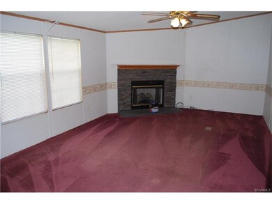Family room with gas fireplace.