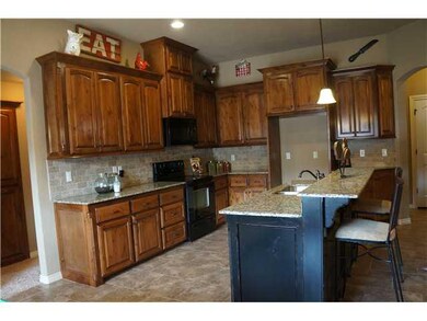 Kitchen. Beautiful Alder wood cabinets and woodwor