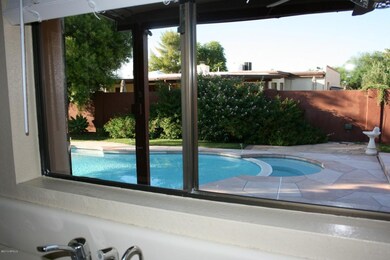 Pool View from Kitchen