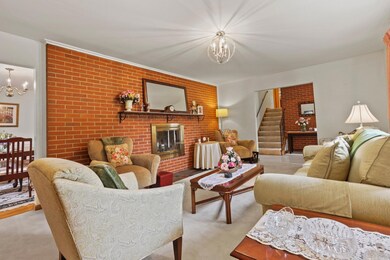 Exposed Brick Fireplace