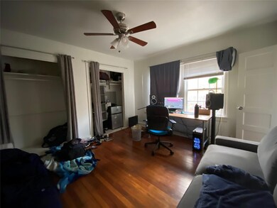 Office space with wood finished floors