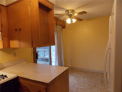 Kitchen/dining area, with sliders out to deck