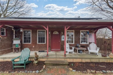 Cozy covered front porch
