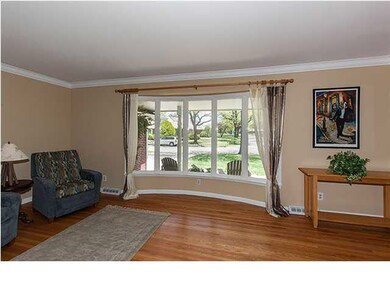 Living room with bay window