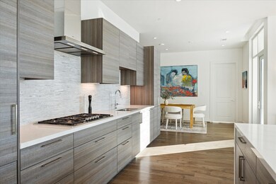 This modern kitchen features Eggersman kitchen cab