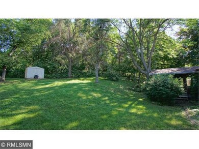 Storage shed in backyard