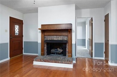 Brick-Surround Gas Fireplace for Chilly Evenings