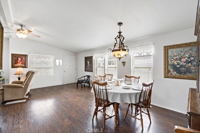 Dining room and entry area.