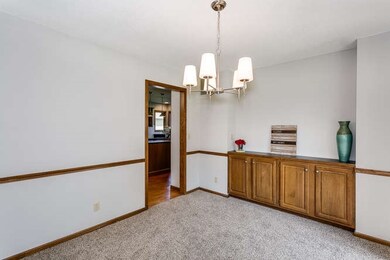 Formal dining with built in buffet