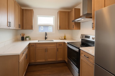 Kitchen staged