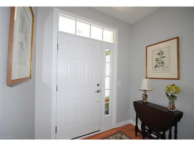 Foyer with transom windows.