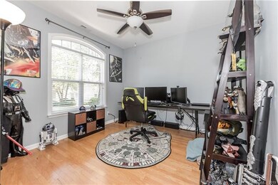 Dining Room With Beautiful Wood Floors and Double 
