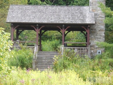 Adirondak shelter with fireplace