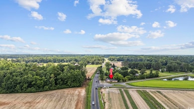 Drone / aerial view of a large body of water