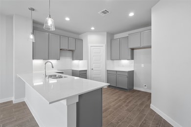 This view of this gorgeous kitchen showcases stain
