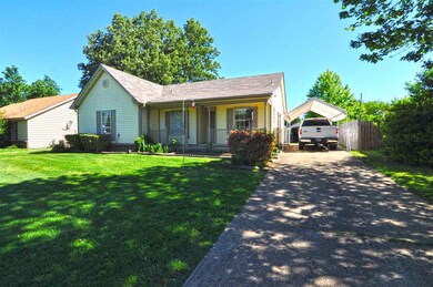 The driveway leads to the backyard where you will 