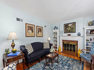 Living room with  gorgeous fireplace/mantle