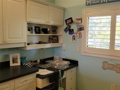built-in desk in kitchen