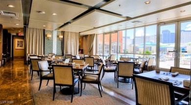 Dining space featuring a city view, visible vents,