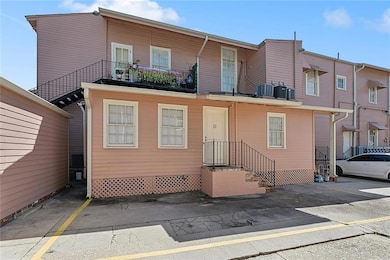 Unit for rent is D - on lower level. Seen in photo