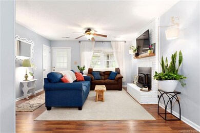 Warm living area gets nice natural light.