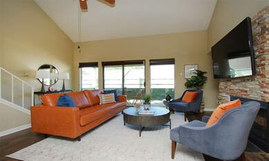 HANDSOME UPDATES:  Laminate hardwood flooring runs