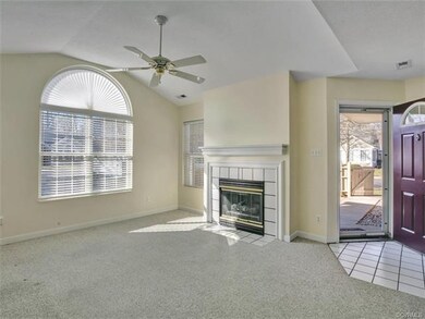 Great Room with gas fireplace.