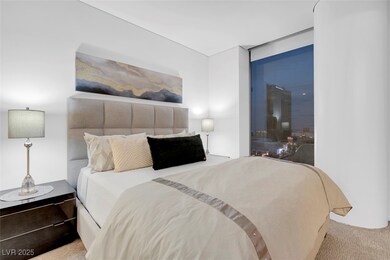 Bedroom with carpet