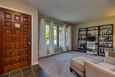 Enter in to one of two living spaces