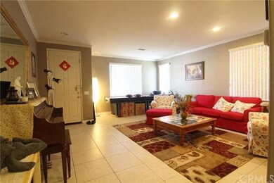 Front entrance and spacious living room