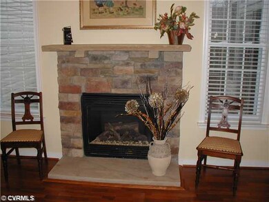 Living Room - Close up of Stack Stone Fireplace