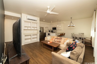 open concept living dining area