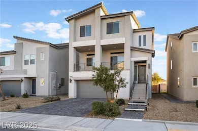 View of front of property featuring stucco siding,
