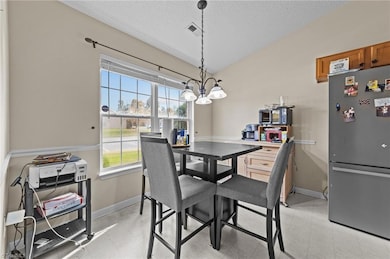 Airy breakfast nook of the home.