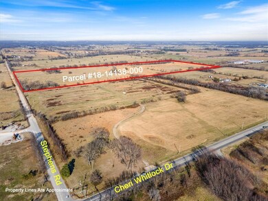outlined in red; additional 40 +/- acres available