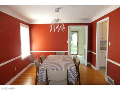 The large dining room has ample space for a buffet