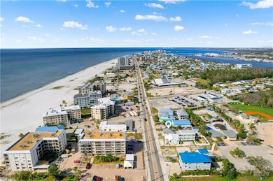 View from property looking down Estero Blvd. towards Margaritaville and Times Square.