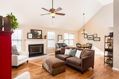 Gorgeous open concept design primed for entertaining or family time around the cozy gas fireplace.