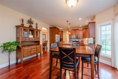 Eat in kitchen with slider to beautiful stamped co