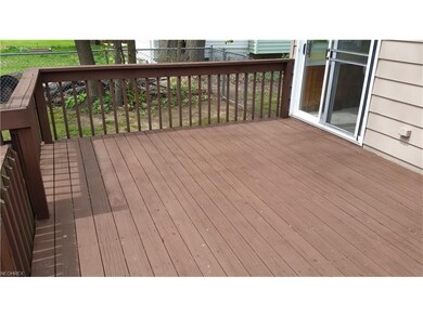 Newly stained deck.