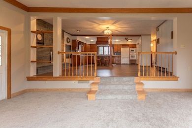 Living Room View Towards Dining/Kitchen