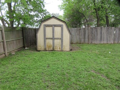 Shed in backyard