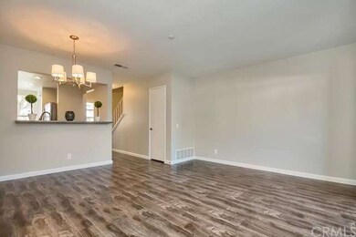 Living room to kitchen view.