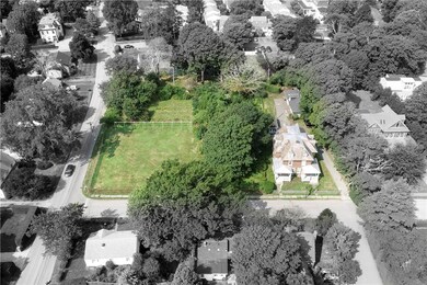 Drone aerial showing property in color.