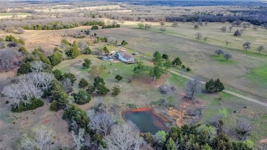 Aerial view with a rural view